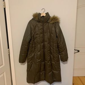 Steve Madden Plus Size 2X Army Green Puffer Coat